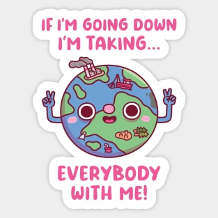 Cute Planet Earth's Message Sticker